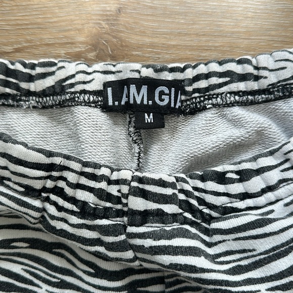 I.AM.GIA Black and White Zebra Print Joggers - Picture 6 of 6